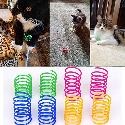 ISMARTEN Cat Spring Toy (60 Pack), Cat Kittens Toys Plastic Coil Spiral Springs for Swatting, Biting, Hunting, and Active Healthy Play (Random Color) - Image 7