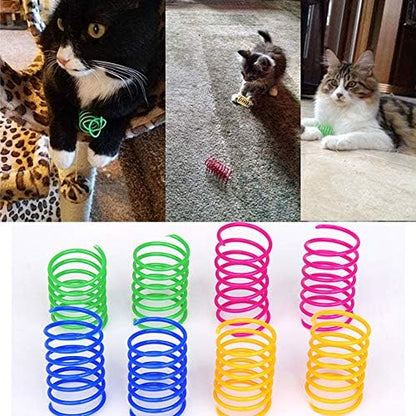 ISMARTEN Cat Spring Toy (60 Pack), Cat Kittens Toys Plastic Coil Spiral Springs for Swatting, Biting, Hunting, and Active Healthy Play (Random Color) - Image 7