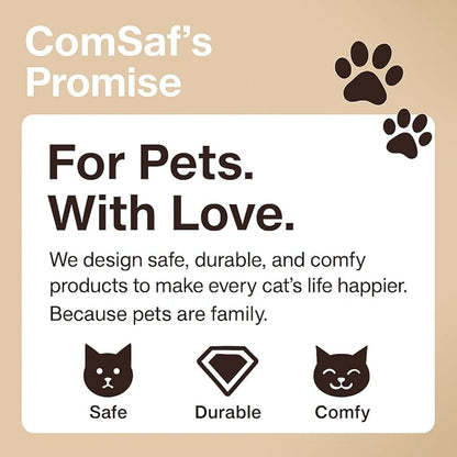 ComSaf Large Cat Scratcher Bed - 26" Cat Scratching Board Cat Couch Scratcher Cardboard, Durable Scratch Lounge Bed, Long Lasting Scartching Pads for Indoor Cats, Furniture Protector