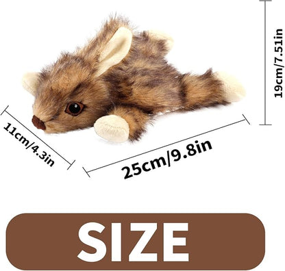 ALL FOR PAWS Orel Rabbit Squeaky Doy Toy, Bunny Dog Toy for Small Medium Large Breed, Puppy Fetch Toy with Squeaker, Plush Chew Dog Toy, 9.8 x 7.5 x 4.3 inches