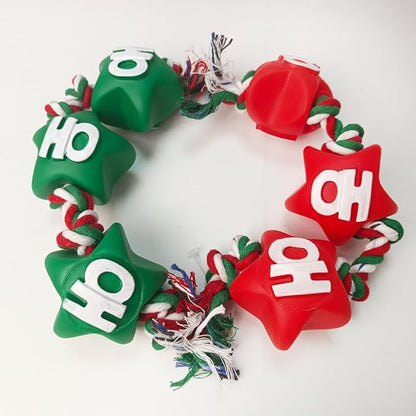 Christmas Dog Toys Rope Set – Festive Star Design Dog Toy for Puppies, Durable Rope Toys for Dogs, Perfect Dog