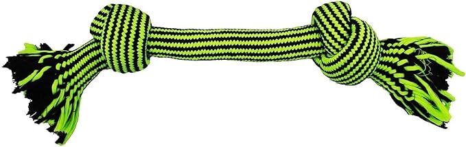 Jolly Pet Knot-N-Chew 2 Knot Green/Black Large/x Large