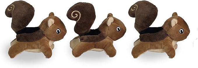 Glow Pups Hide and Seek Dog Toy, Stuffed Animal Tree House, Burrow Dog Toy, Hide and Seek Toy for Small Dogs (Replacement Animals, Squirrel)