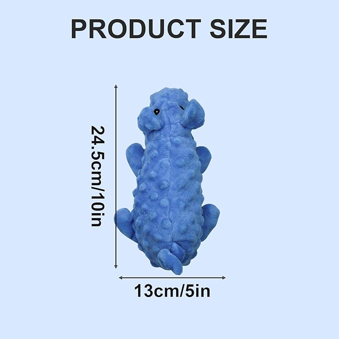 Andiker Dog Squeaky Toys, 10 in/24.5 cm Plush Dogs Toy Soft Dog Chew Toys in Pig Shape for Chewing Biting, Stuffed Puppy Toys with a 9.5 cm Squeaker and Crinkle Paper for All Breed Sizes Dogs (Purple)