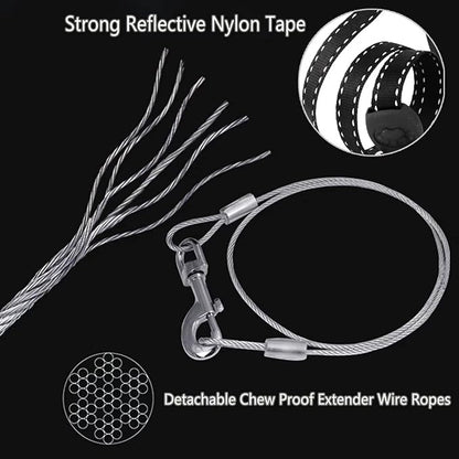 13ft Retractable Dog Leash for Small Breed Dogs up to 22 lbs with a Detachable Chew Proof Extender Wire Ropes (Pink S)