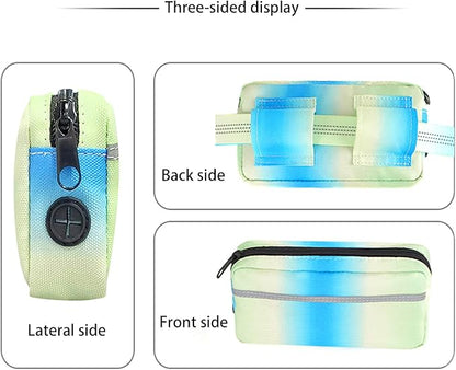 Hands-Free Zipper Pouch Dog Leash 4-6 Foot Elastic Waist Leash Suitable for Medium to Large Dogs Dual-Layer Cushioned Handle & Jogging Dual-Use Design (Red)
