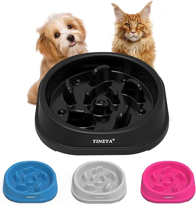 Anti-Choking Slow Feeder Dog Bowls Small Size Dog, Slow Feeder Cat Bowl, Supplies and Puzzle for Pet