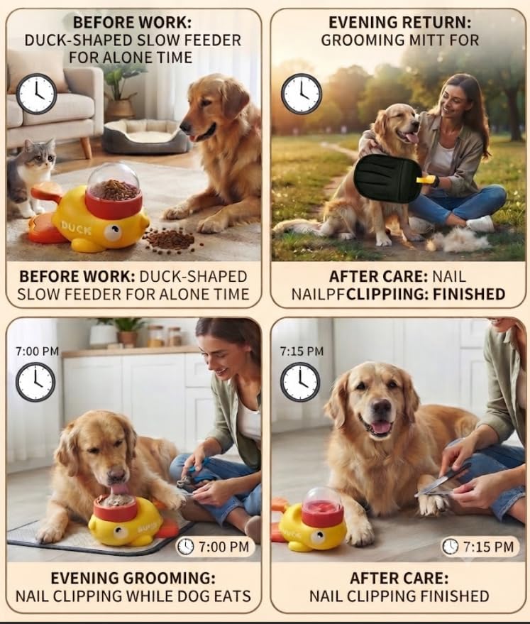 BPA Free Duck and Dog Feeding Toy and Beauty Set - Image 4