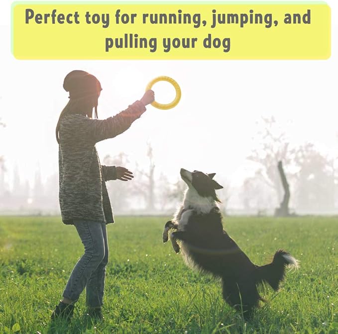PetSpy Dog Ring Toy – Flying Ring for Outdoor Play, Floating Training & Fetch Toy for Throwing, Catching & Chewers – Durable EVA Flying Disc for Small, Medium & Large Dogs
