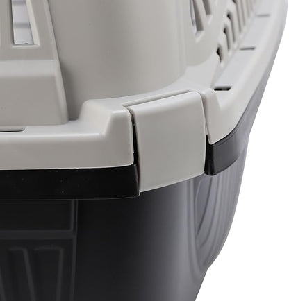 Focket Pet Carrier, Lightweight Hard Sided Cat Carrier for Medium Dogs Small Dogs with Handle Water Container Ventilated Design for Travel Outdoor Indoor (Black)