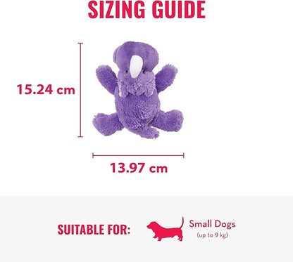 KONG - Cozie Rosie Rhino - Indoor Cuddle Squeaky Plush Dog Toy - for Small Dogs