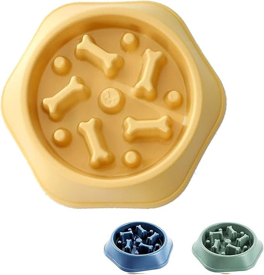 Slow Feeder Dog Bowl,Anti Gulping Healthy Eating Interactive Bloat Stop Fun Alternative Dog Slow Food Feeding Pet Bowl,