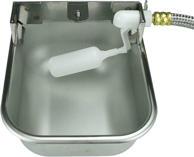 Nelson Rust Proof Stainless Steel Outdoor Automatic Dog Waterer Bowl Dispenser - Easy To Clean and sanitize, Quick Setup With Fresh Water Refill - Perfect Alternative Choice For Livestock Farm Animals