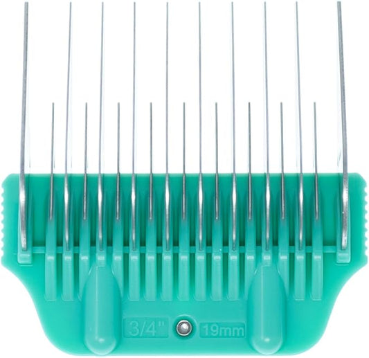Wide Skiptooth Comb Attachments for Dog Grooming Clippers, Stainless Steel Over-The-Blade Guide Combs, A5 Wide Blade Compatible (19mm / 3/4")