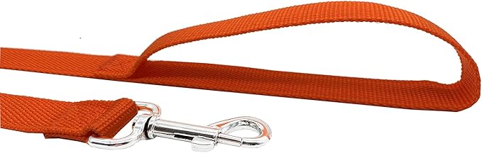 Nylon Dog Training Leash, Traction Rope, 4Ft /5 Foot /6 Feet Long, 5/8 inch 3/4 Inch 1 Inch Wide, for Small and Medium Dogs (5/8'' x 6 FT, Orange)