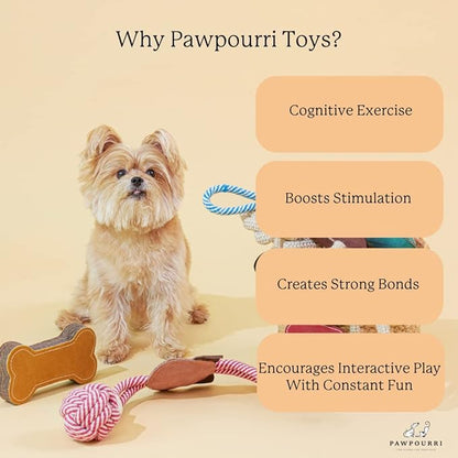 Natural Suede Leather and Rope Dog Chew Toy, Flower Shape Interactive Pet Toy for Medium to Large Dogs, Durable Design for Daily Chewing, Tug Play and Training Use
