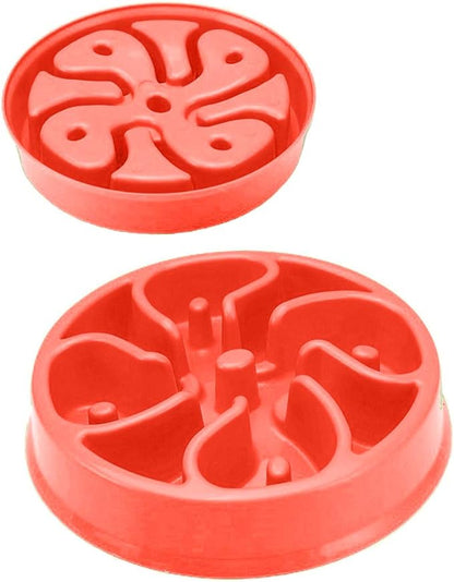 WenYing Slow Feeder Puzzle Dog Bowls, Interactive Bloat Stop Busy Bowl, Food Water Fun Feeding, Non-Slip Anti Choke Healthy Diet Bowls (Pink 1)