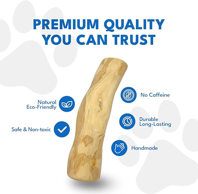 Set 3 of Coffee Wood Dog Chew Toy – Coffee Chew Stick for Large Dogs - Teeth Cleaning & Stress Relief – Safe, Durable & Eco-Friendly Dog Chew Toy (Large - Over 55 lbs)