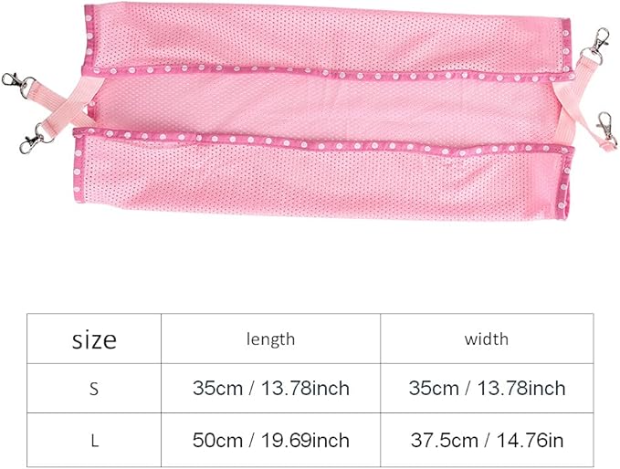 Cat Hammock, Portable Space Saving Pet Bed with Breathable Mesh for Summer, Warm Comfortable Hanging Bed for Cats and Dogs, 2 Sizes 3 Colors (S)