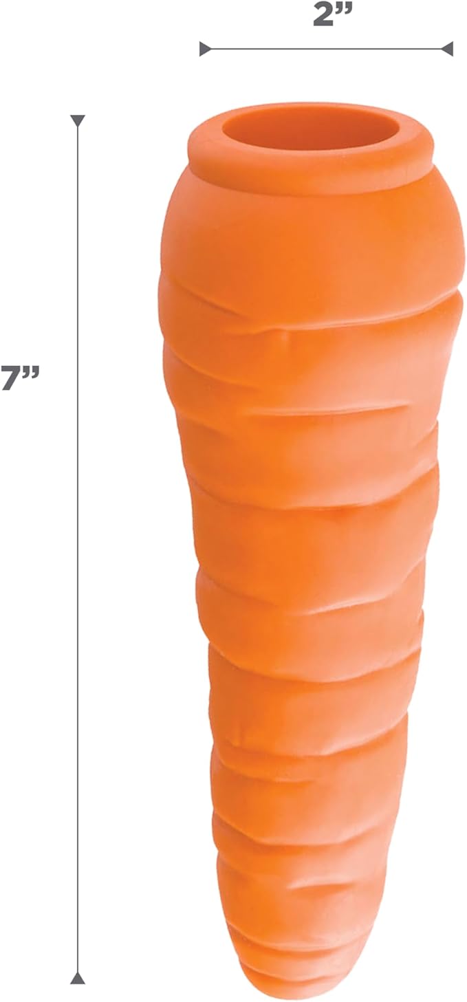 Outward Hound by Planet Dog Foodies Carrot Treat-Dispensing Dog Chew Toy, Orange