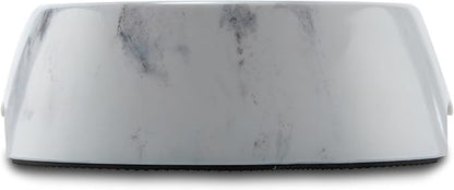 Marble Print Melamine Dog and Cat Food and Water Bowl, Non Skid Base, Anti-Slip Pet Feeder Bowls (5.4 Ounce, 13.5 Ounce,27 Ounce)
