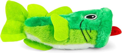 Jeffers Pet Big Mouth Bass Dog Toy, 9" – Plush Fish Toy for Dogs, Chew, Fetch, Toss, Snuggle, Interactive Play, Funny, Stocking Stuffer, Squeaky, Cute, Soft, Durable, Indoor, Outdoor