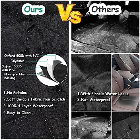 ANOSOSPECIAL Dog Car Seat Cover for Back Seat Cover,Non Stick Fur Rear Seat Protector for Pet,Nonslip Waterproof Durable Universal Fit Interior Backseat Covers for Auto Van SUV (Pack of 2) - Image 6