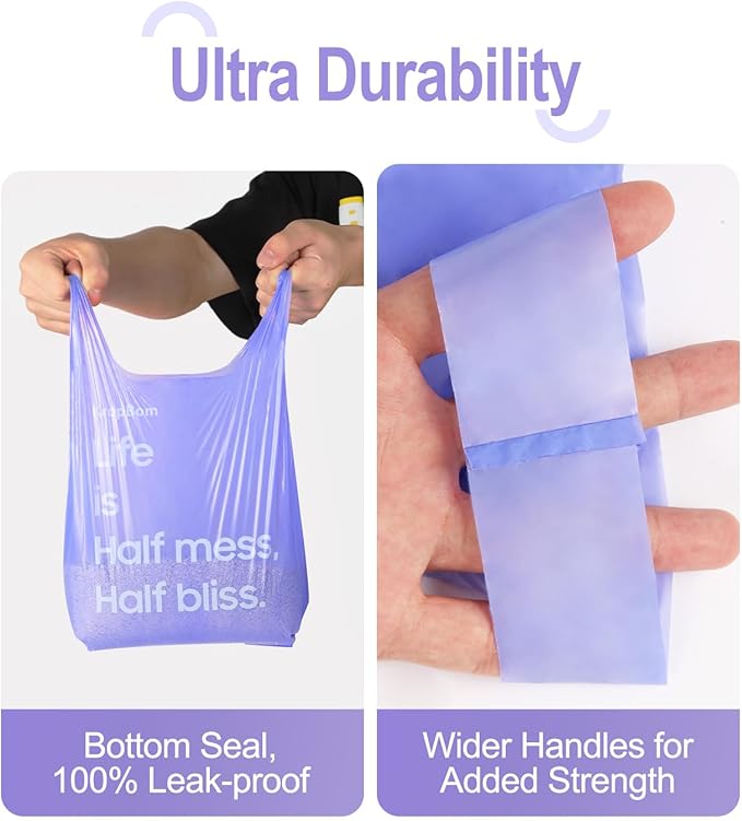 270 Count Cat Litter Bags Lavender Scented with Handles, Disposable Litter Bags for Pet Poop, Extra-Thick Kitty Waste Bags Easy Tie Leak-Proof Strengthen
