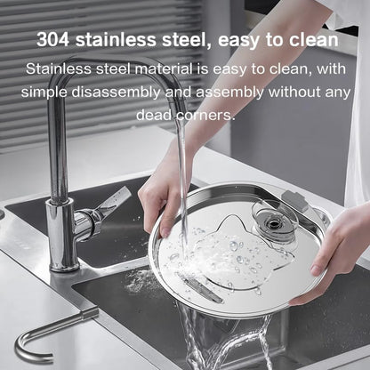 Cat Water Fountain Stainless Steel, 108oz/3.2L Automatic Pet Fountain with Multi-Filtration System, Ultra-Quiet Pump (<25dB), Water Level Window & Easy Clean - Image 2
