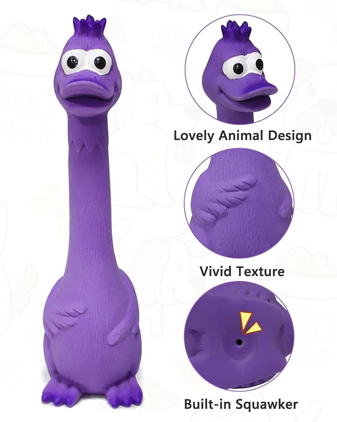 Dog Toys Squeaky, Funny Animal Interactive Latex Rubber Squeak Pet Toy Pack for Puppy Small Medium Breed Dogs