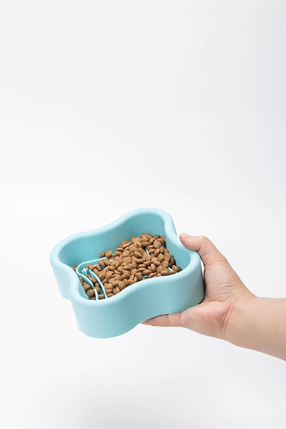 Silicone Slow Feeder Dog Bowl, Non-Slip Pet Food Bowl for Small & Medium Dogs Cats, Interactive Slow Eating Bowl, Puzzle Toy for Pets Food Training, Healthy Eating Aid, Anti-Choking