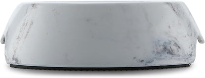 Marble Print Melamine Dog and Cat Food and Water Bowl, Non Skid Base, Anti-Slip Pet Feeder Bowls (5.4 Ounce, 13.5 Ounce,27 Ounce)
