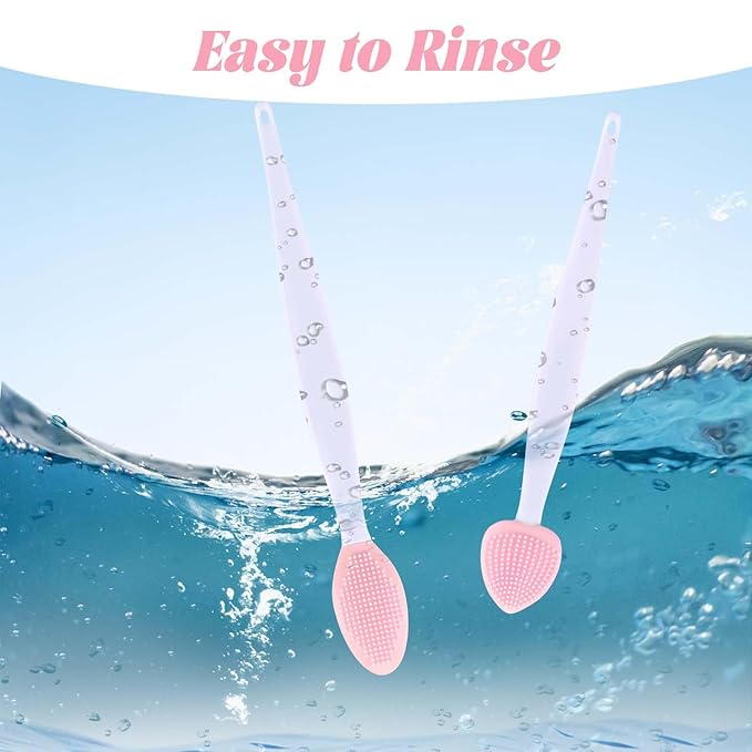 cobee 4Pcs Cat Acne Chin Treatment, Cat Acne Brush Set, Soft Silicone Cats Acnes Brush Set, Cats Acnes Chin Treatment Double Sided Blackhead Exfoliation