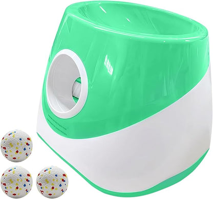 Automatic Dog Ball Thrower, Dog Ball Thrower with 3 Tennis Balls and 3 Adjustable Distance20-46Inch, Interactive Balls Throw for Small Dogs