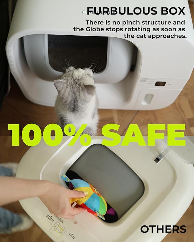 Furbulous True Odor-Free Automatic Cat Litter Box with Self-Pack and Refill System, APP Control, Self Cleaning and Packing Litter Box with Extra Large Space for 3.3-22 lbs Cats, Upgraded