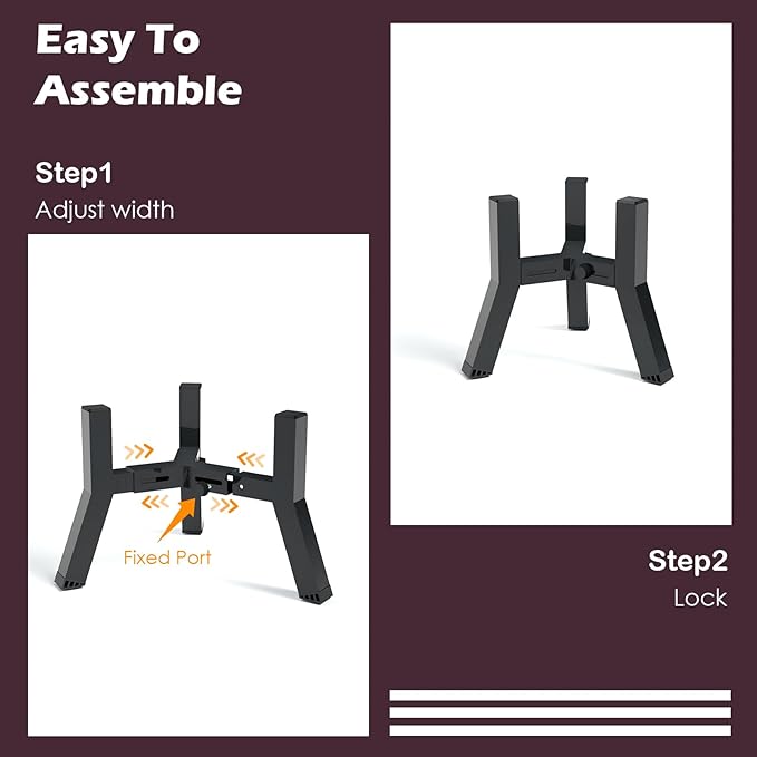 SHAINFUN Elevated Dog Bowls Adjustable Width Stand for 5.2-7.8" Wide Bowls, Food and Water Feeder for Medium Small Dogs, 7.8in Tall (Bowl Not Included)