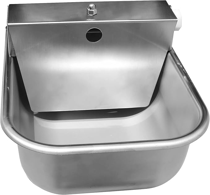 Nelson Rust Proof Stainless Steel Outdoor Automatic Dog Waterer Bowl Dispenser - Easy To Clean and sanitize, Quick Setup With Fresh Water Refill - Perfect Alternative Choice For Livestock Farm Animals