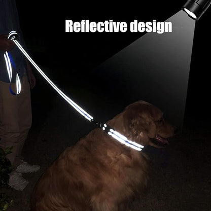 FunTags 6FT Reflective Dog Leash with Soft Padded Handle for Training,Walking Lead for Large & Medium Dog,1 Inch Wide,Royal Blue