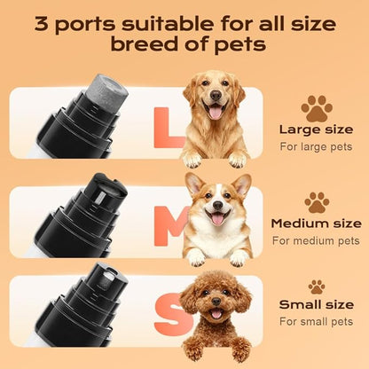 Dog Nail Grinder, 2026 New Silent Pet Nail Grinder, Electric Dog Nail Trimmers with 2 Speed, Quiet Pet Nail Trimmer for Small Medium Large Cats Dogs (Standard + 1 Grinding Head)