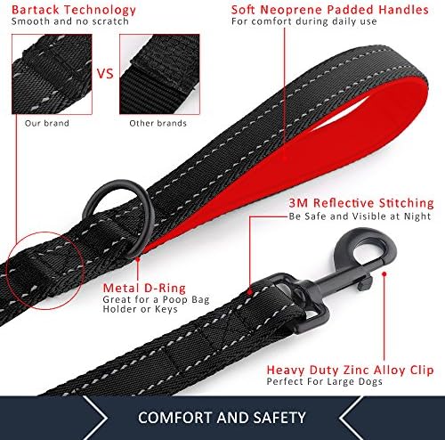 Plutus Pet Double Handle Dog Leash, 4 FT Long, for Medium Large Dogs - Image 4