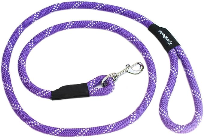 ZippyPaws Zp338 Climbers Rope Leash Original 6 Ft - Purple Dog Lead