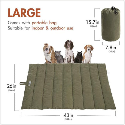 CHEERHUNTING Outdoor Dog Bed, Waterproof, Washable, Large Size, Durable, Water Resistant, Portable and Camping Travel Pet Mat