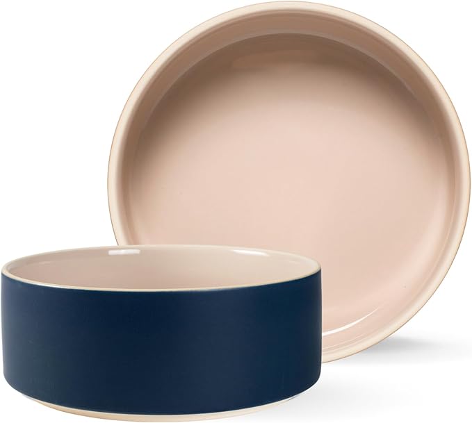 Fringe Studio Minimal Midnight Medium Stoneware Pet Bowl, PetShop Collection (479108)