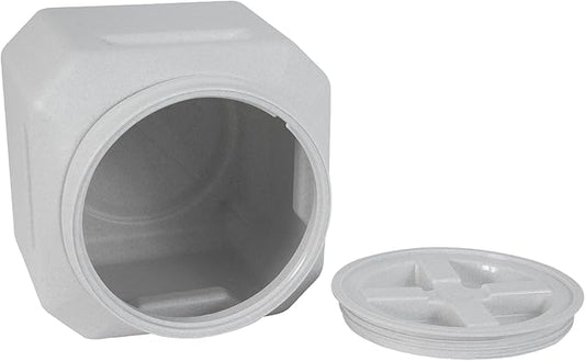 Vittles Vault Traditional Pet Food Storage Container For Dog Kibbles/Bird Seed/Oatmeal/Rice/Flour/Cereal, BPA Free Plastic, Sealed Airtight For Cat Food, Up To 30 lb, Made in USA, With Scoop, Gray