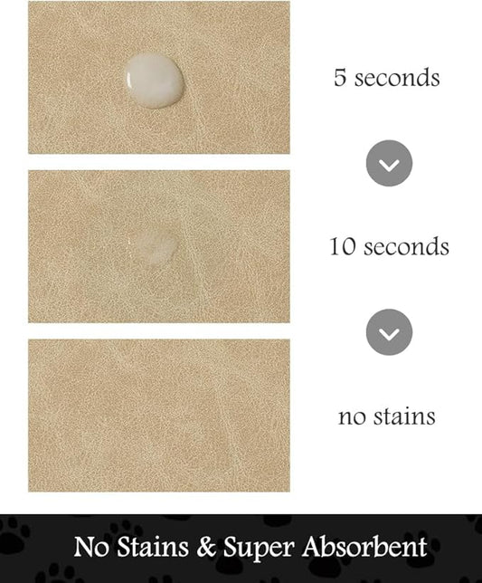 Pet Feeding Mat-Absorbent Dog Mat for Food and Water Bowl-No Stains Quick Dry Water Dispenser Mat-Dog Accessories Pet Supplies-Bowl for Messy Drinkers（Beige,23"x34"