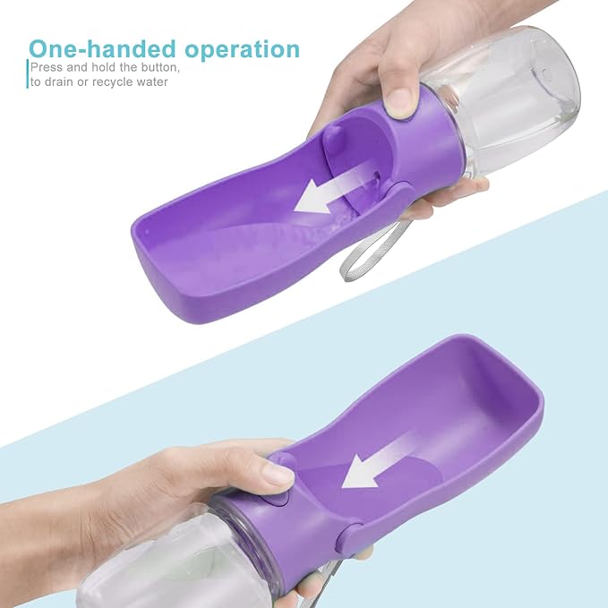 Portable Dog Small Animals Water Bottle for Walking 19 OZ or 12 OZ Pet Water Bottles for Puppy Medium Large Dogs Little Animals Water Dispenser Dog Small Animals Water Bowl