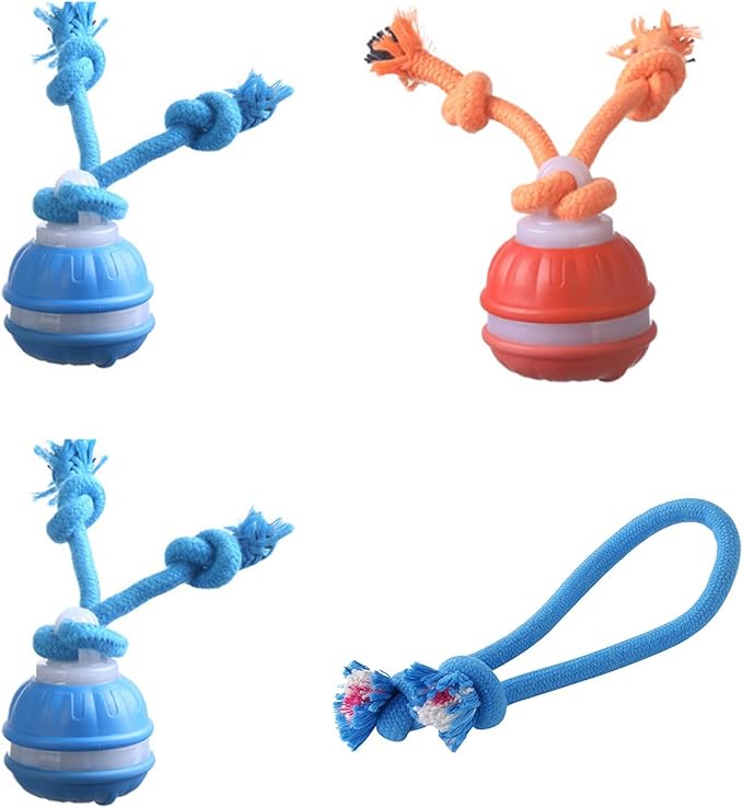 Auto Bouncing Pet Toy with Noise Maker ABS Indoor Outdoor Use for Puppy Exercise Chew Interactive Pet Ball