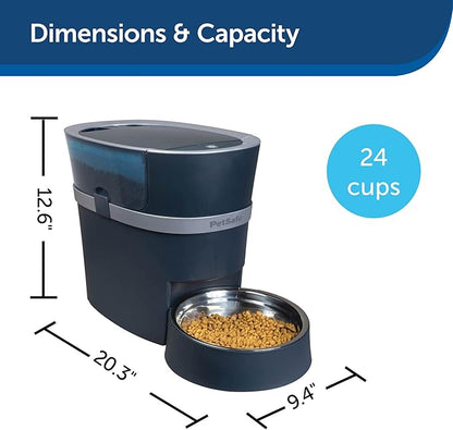 PetSafe Smart Feed Automatic Dog & Cat Feeder - Smartphone Control for Convenient Pet Care - Wi-Fi Enabled Smart Pet Feeder - Programmable Food Feeder - Large Capacity - Dishwasher Safe