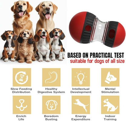 Ball Interactive Dog Toy, Food Adjustable Dispensing Dog Toy Kibble, Treats Small Big Breed, Interactive Bowl and for Dogs Puppy Puzzle Toys Large, Pets Memory Activity, Easter Treats pet Games