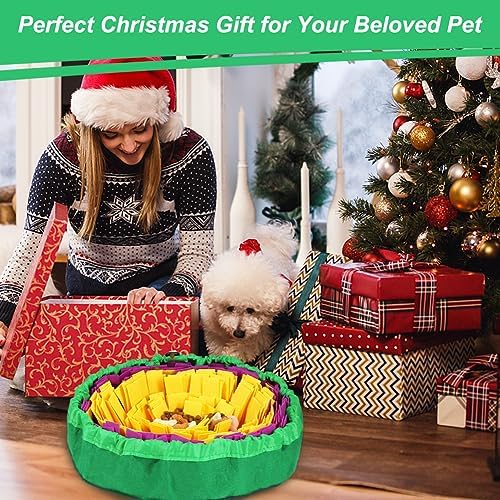 Vivifying Snuffle Mat for Dogs, Enrichment Dog Puzzle Toys for Slow Eating and Keep Busy, Adjustable Sniff Mat Encourages Natural Foraging Skills and Mental Stimulation(Yellow Purple) - Image 6